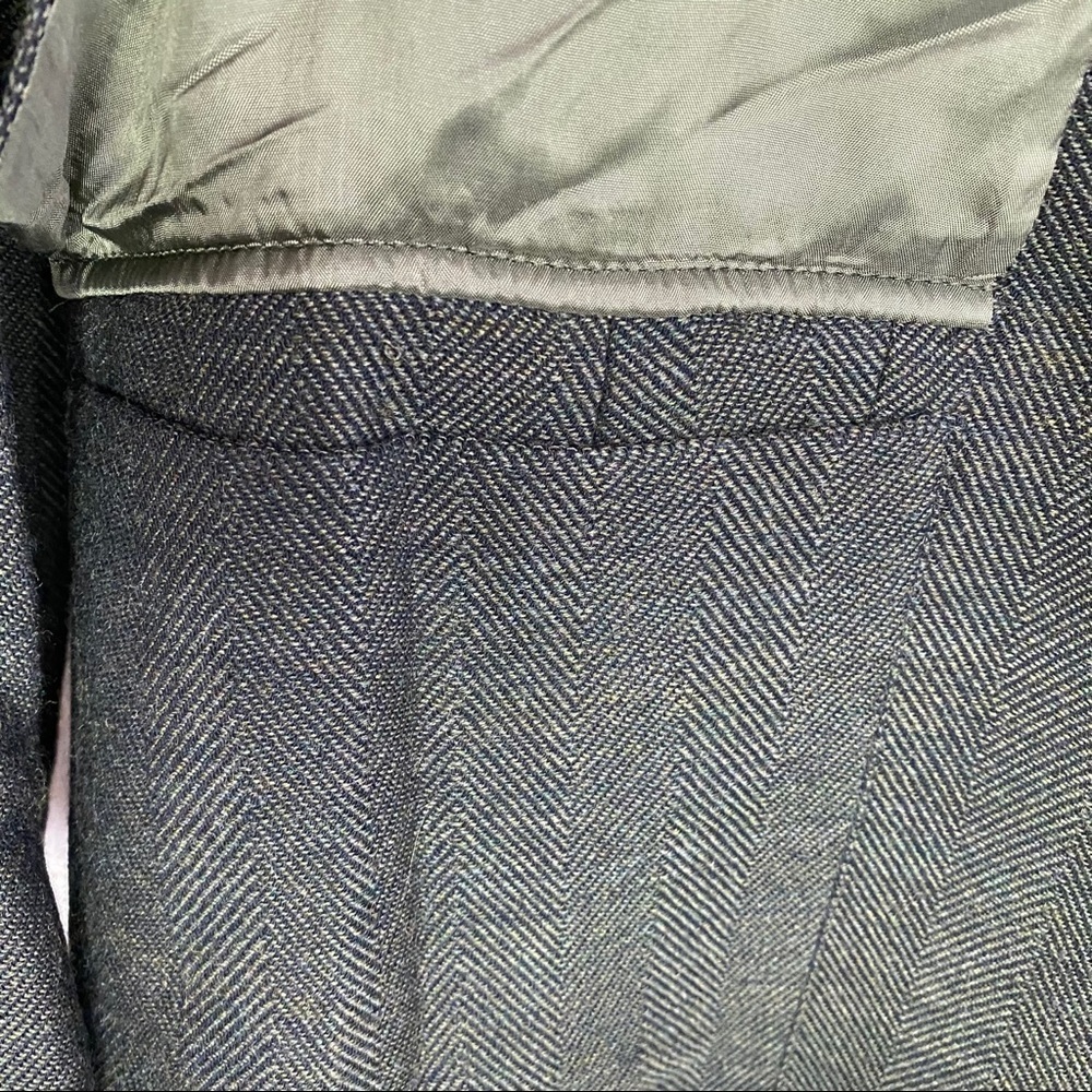 Davide Cenci 100% Wool Green Button Front Blazer - image 3